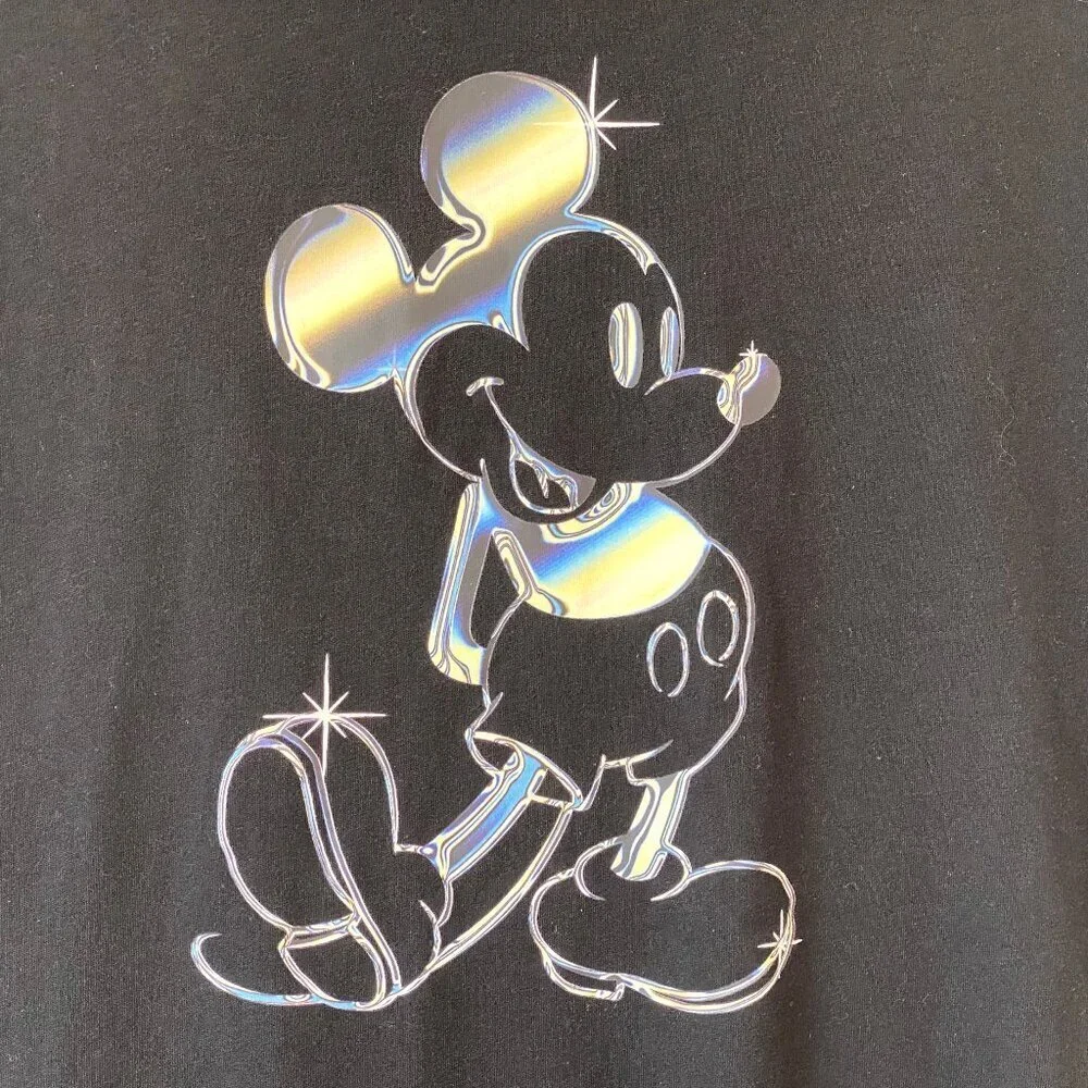 Uniqlo x Disney Mickey Mouse Black Graphic T-Shirt Unisex Size M - Picture 3 of 8